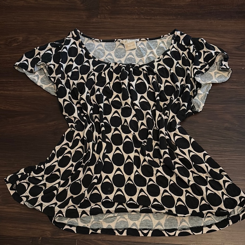 Stylish Black and Cream Women's Top MICHEAL KORS